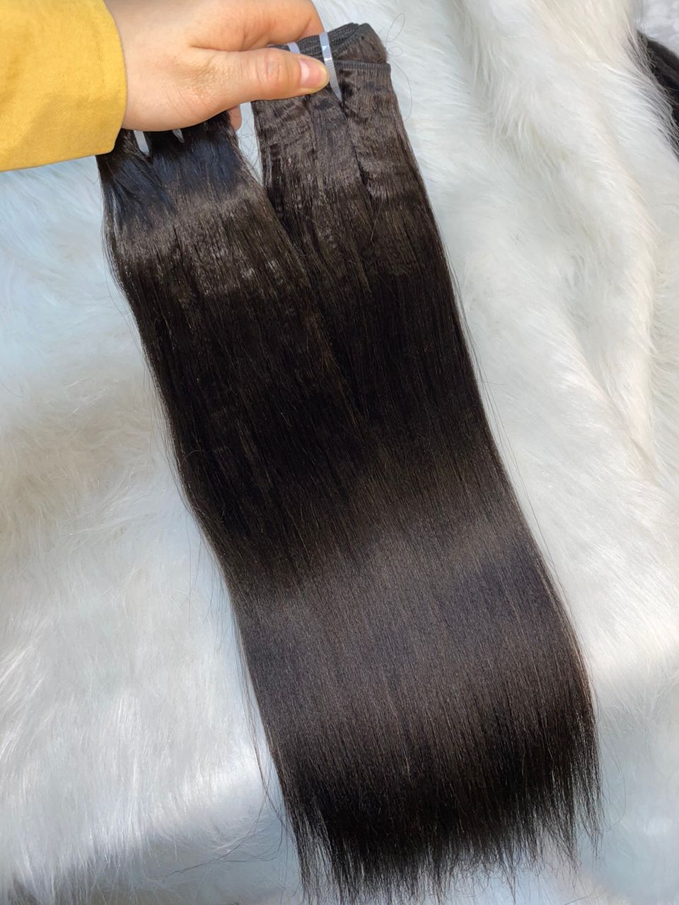 Indian Virgin human hair Light Yaki Straight bundle deal 1 bundle/ 3 bundle /4 bundles