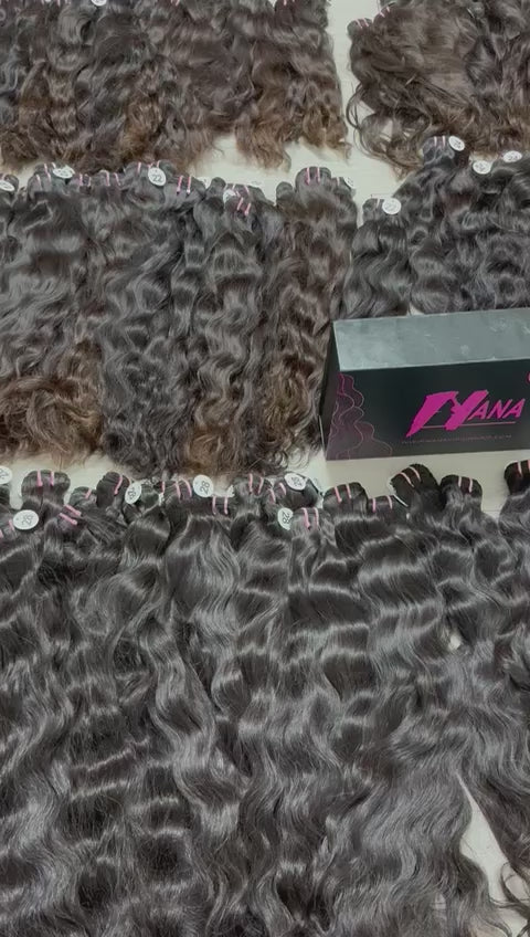 Raw Indian wavy Hair Bundles From One Donor
