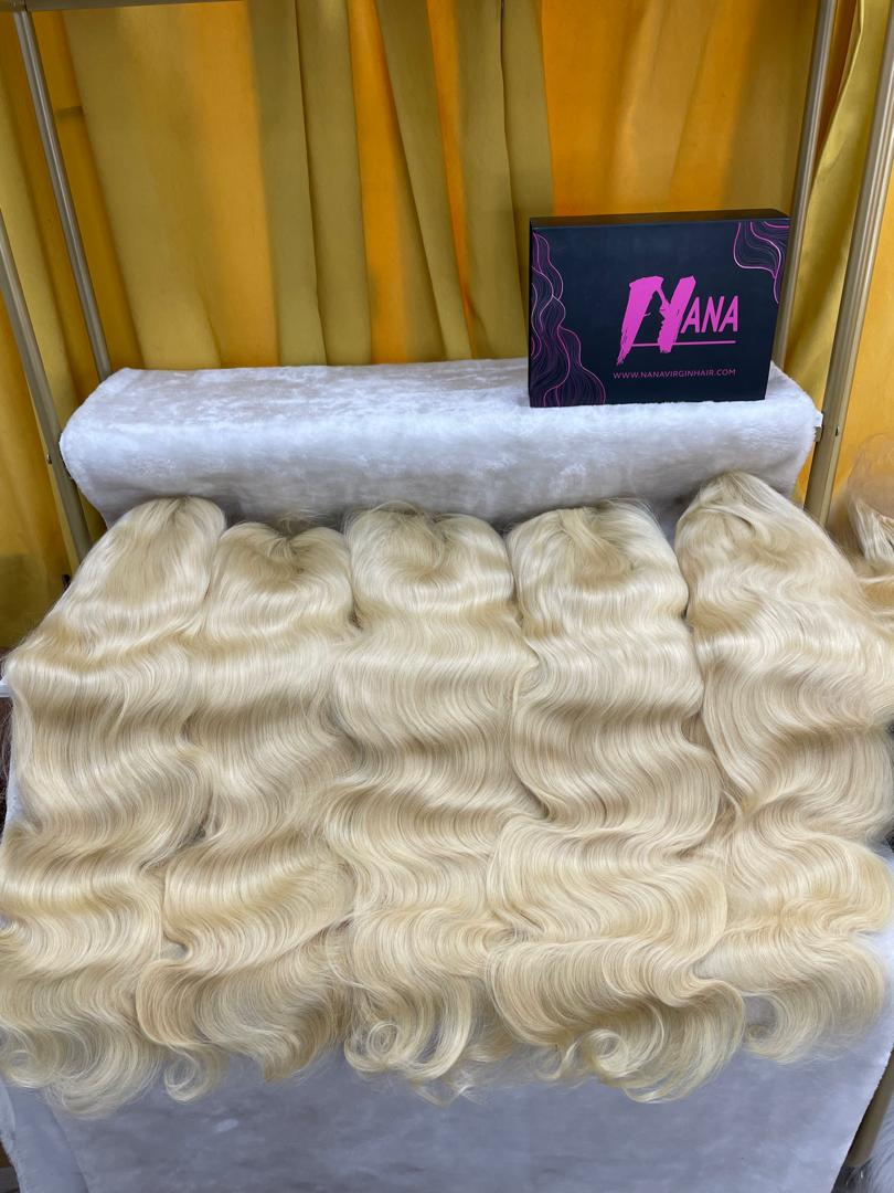 Virgin 613 Body Wave Closure HD Wig Blonde Body Wave Wig 7x7 6x6 5x5 4x4 2x6