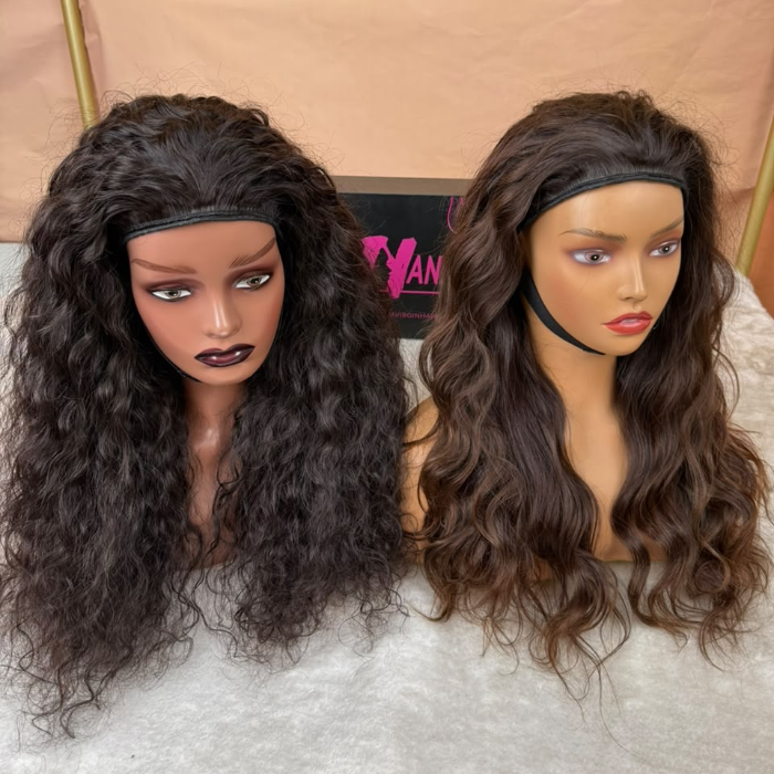 raw indian curly half wig