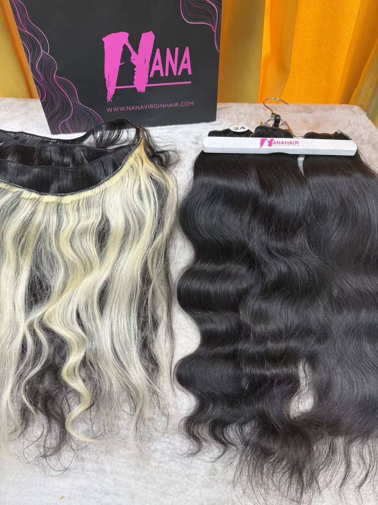 Raw Indian wavy Hair Bundles From One Donor