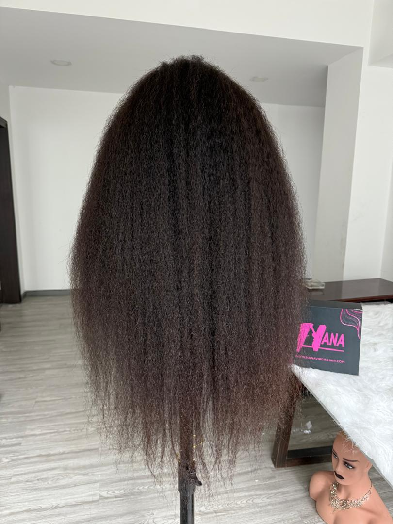 160% Raw Half Wig None Lace Wig Wear And Go Wig 160% Density
