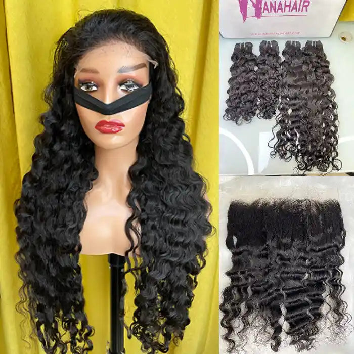 raw wet and wavy hair