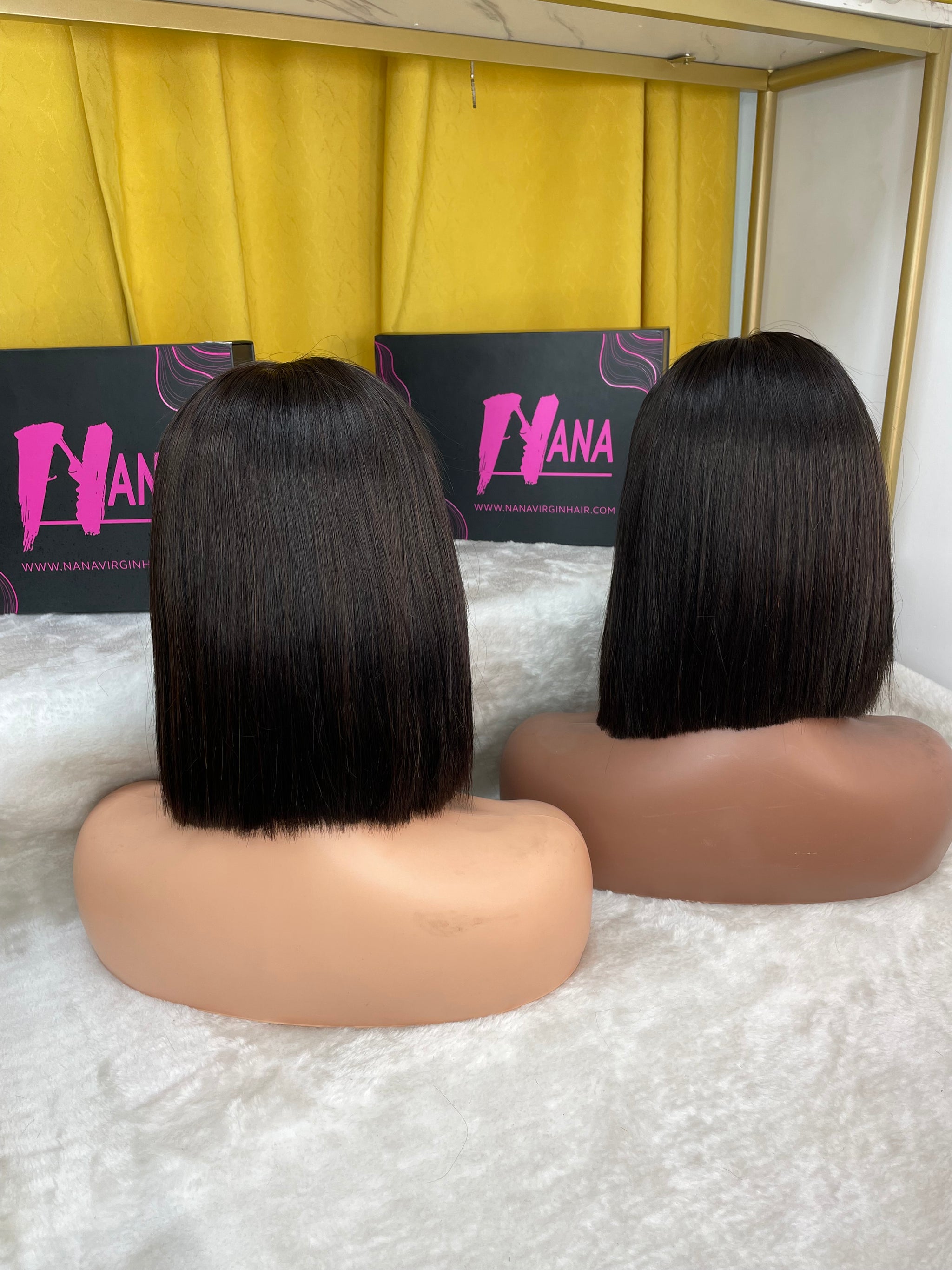 Double Drawn Bone Straight Bob Wig