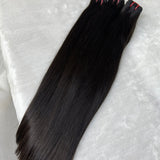 Raw hair Double Drawn Straight Hair Bundles From One Donor human hair Lace closure