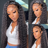 Raw Hair Glueless Curly 13x6 13x4 HD Lace Frontal Wig Deep Curly HD Lace Human Hair Wigs Plucked Hairline