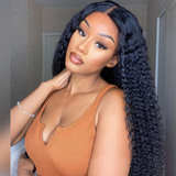 Raw Hair Glueless Curly 13x6 13x4 HD Lace Frontal Wig Deep Curly HD Lace Human Hair Wigs Plucked Hairline