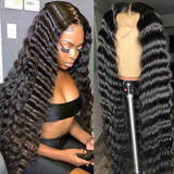 Raw Hair Glueless Deep Wave Human Hair Wigs Loose Deep Wave 13x4 13x6 Lace Frontal Wig 160% 200% Density Pre Plucked 13x6 HD Lace Wigs