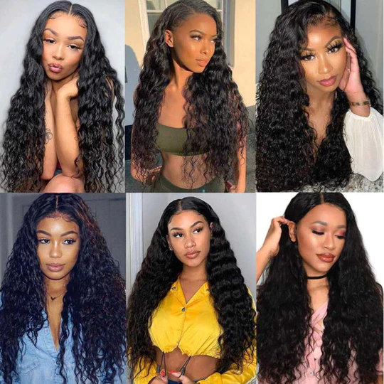 Raw Hair Glueless Water Wave Human Hair Wigs 13x4 Lace Frontal Wig Wet And Wavy Pre Plucked 13x6 HD Lace Wigs
