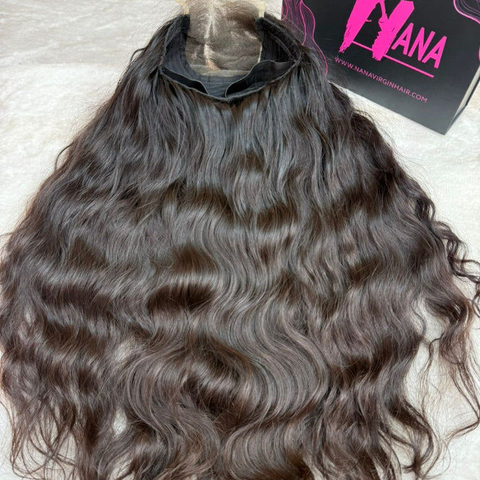 raw indian wavy hair wig