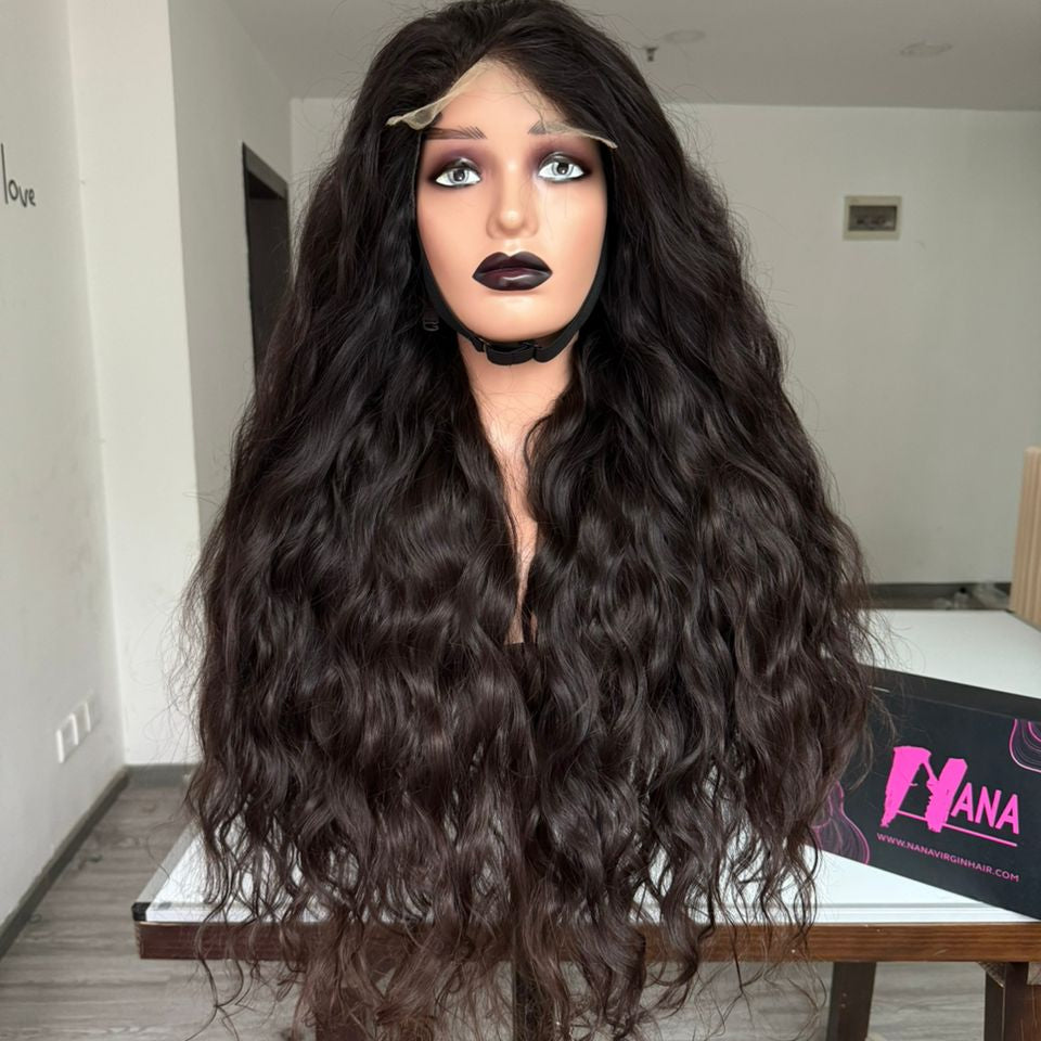 indian wavy wig raw indian wavy wig long wavy black hair 