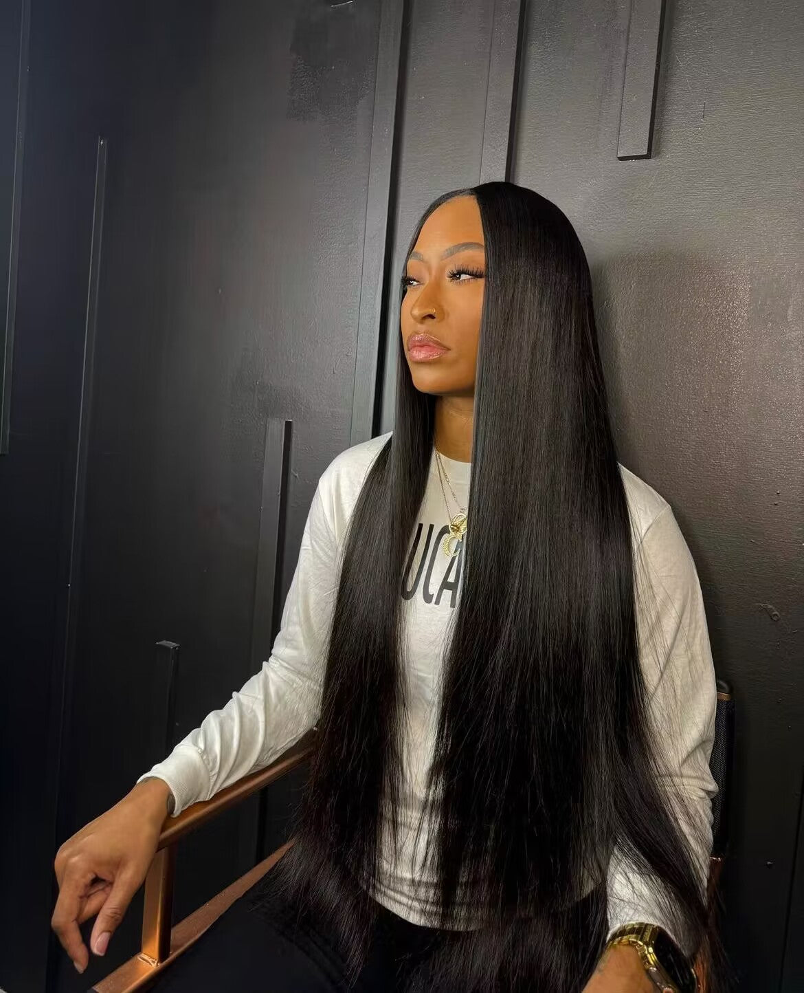 Human hair straight wigs
