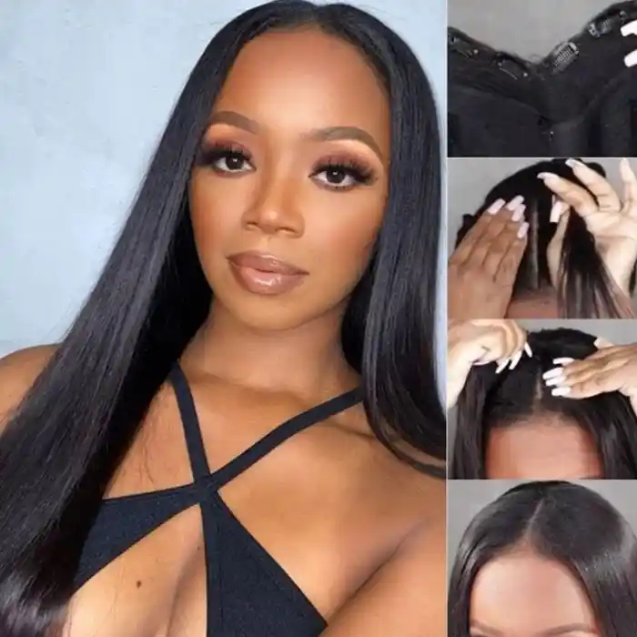 Raw/Virgin Straight U/V Part Wig Without Leave Out Upgrade V/U Part Wig