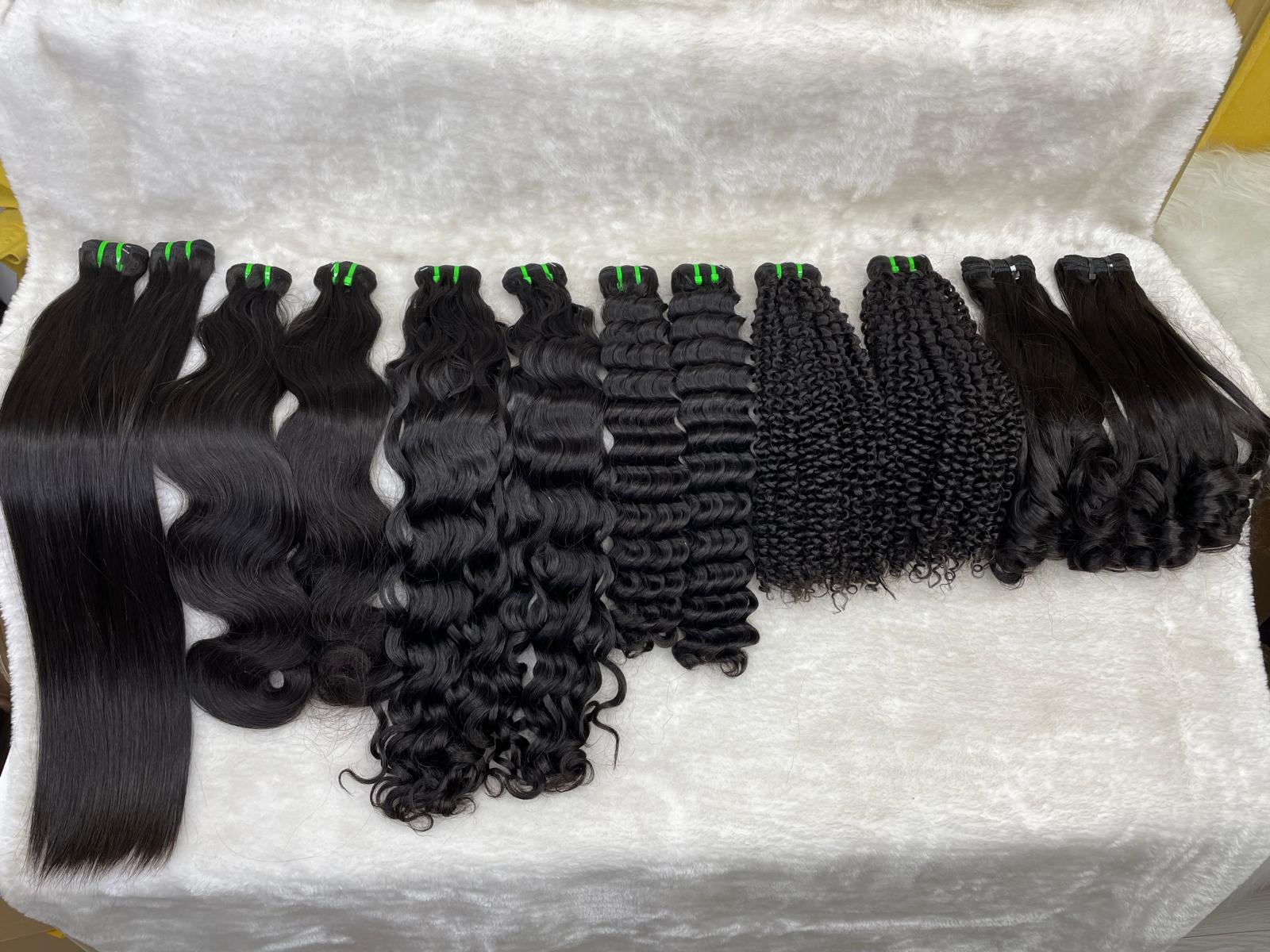 Double Drawn Virgin hair wholesale bundle deal 2 bundle