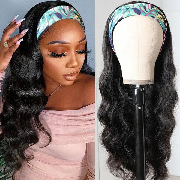 Virgin Hair Body Wave Wear And Go Glueless Headband Wigs No-Lace&No-Glue 160%&200% Density