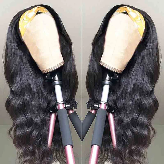 Virgin Hair Body Wave Wear And Go Glueless Headband Wigs No-Lace&No-Glue 160%&200% Density