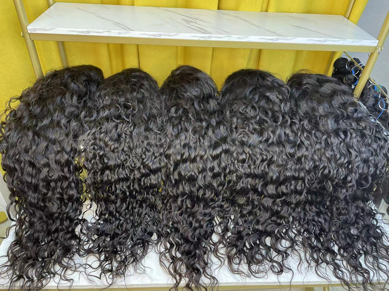 Raw Hair Glueless Water Wave Human Hair Wigs 13x4 Lace Frontal Wig Wet And Wavy Pre Plucked 13x6 HD Lace Wigs