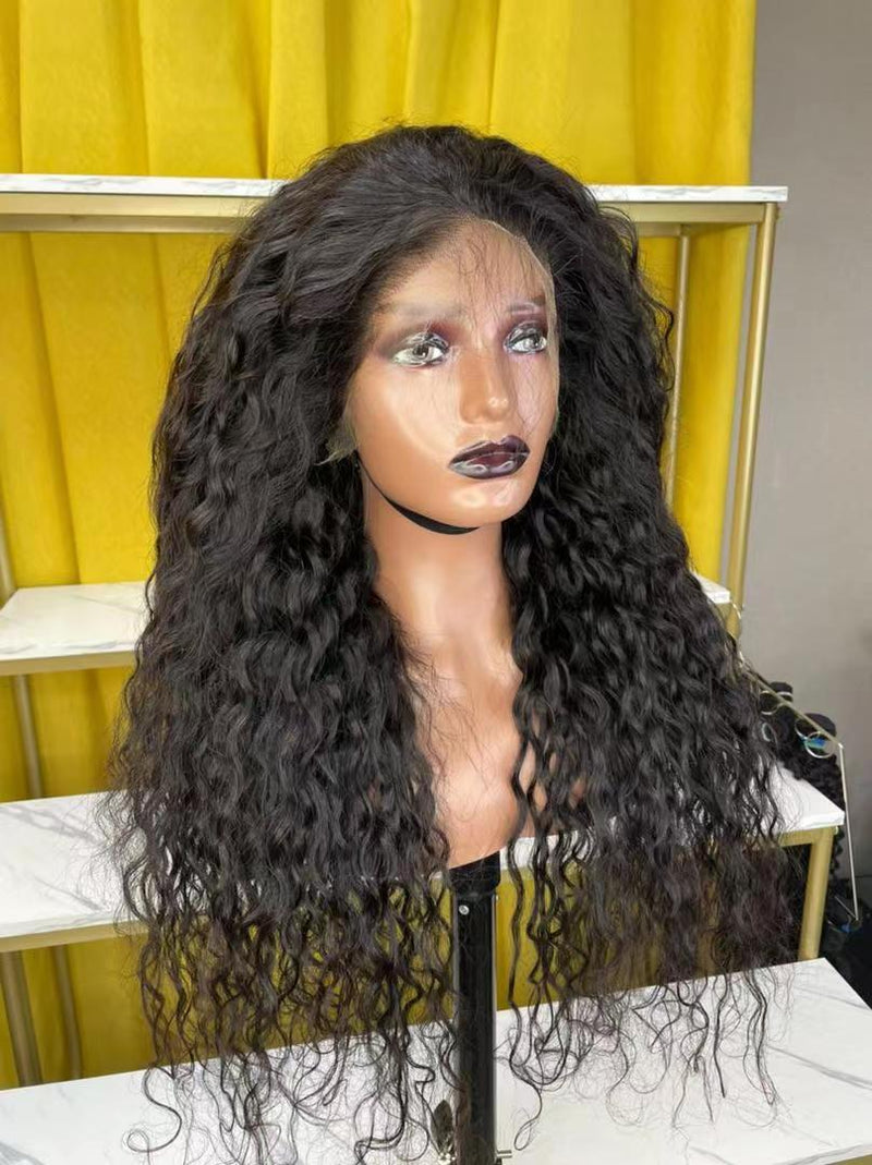 Raw Hair Glueless Water Wave Human Hair Wigs 13x4 Lace Frontal Wig Wet And Wavy Pre Plucked 13x6 HD Lace Wigs