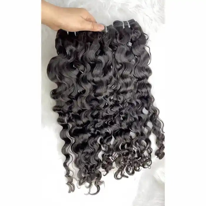 wet and wavy hair