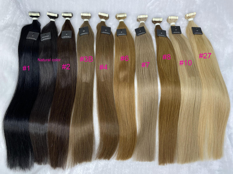 Straight Hair Tape-In Hair Extensions