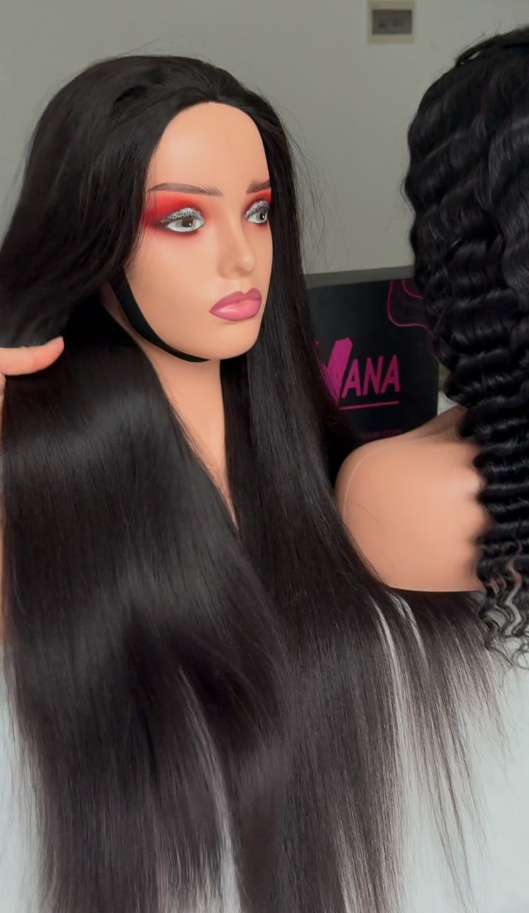 160% Virgin Half Wig None Lace Wig Wear And Go Wig 160% Density