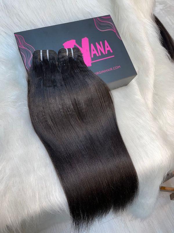 Indian Virgin human hair Light Yaki Straight bundle deal 1 bundle/ 3 bundle /4 bundles